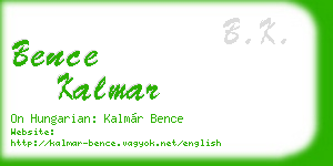 bence kalmar business card