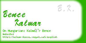 bence kalmar business card